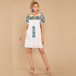 Buddy Love Floral Embroidered Carolina Oxacan Mini Dress